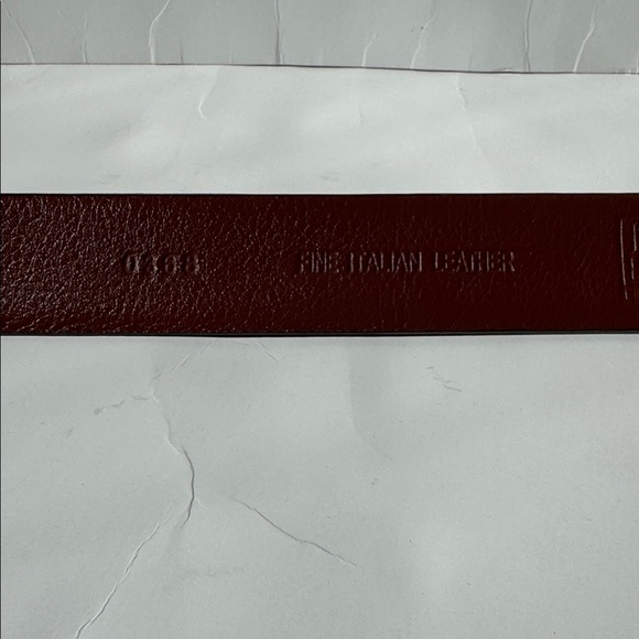 Jos. A Bank Burgundy Fine Italian Leather Belt Silver Buckle Business Casual - Picture 4 of 8